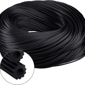 Rejilla de pantalla de 250 pies, color negro, ranura hueca para puerta y ventana, soporte de malla para fijación de mosquiteros (0.19 pulgadas) Rejilla de pantalla de 250 pies, color negro, ranura hueca para puerta y ventana, soporte de malla para fijación de mosquiteros (0.19 pulgadas)