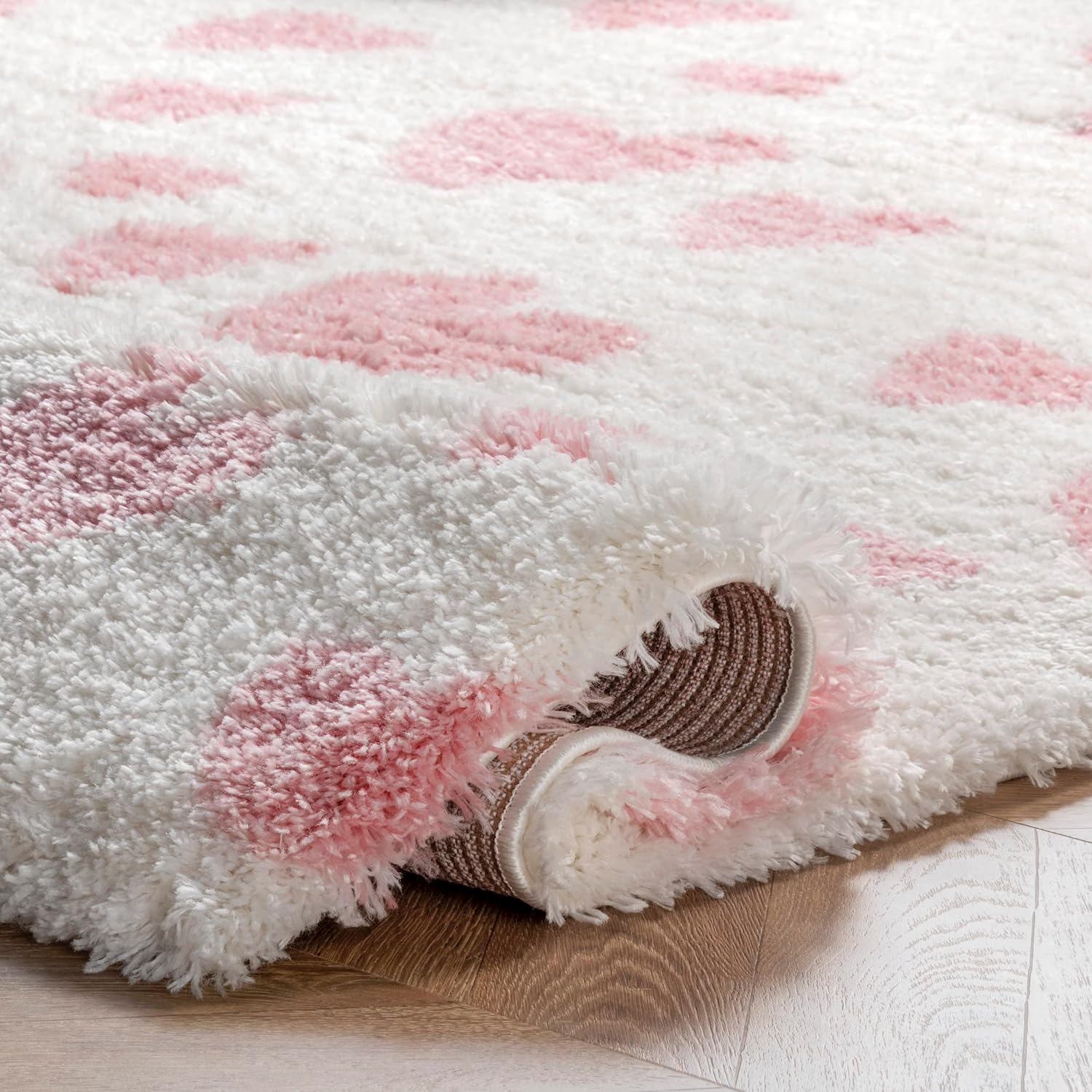 nuLOOM Alison – Alfombra de área con diseño de corazón, 9 x 12 pulgadas, color rosa