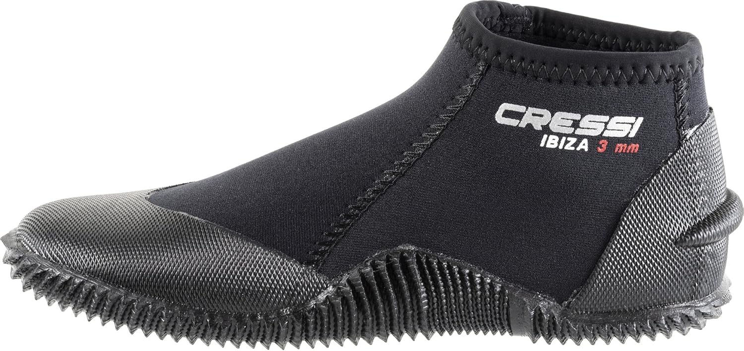 Cressi Botas de buceo de neopreno para adultos con suela de goma antideslizante para deportes acuáticos  Ibiza 0.118 in