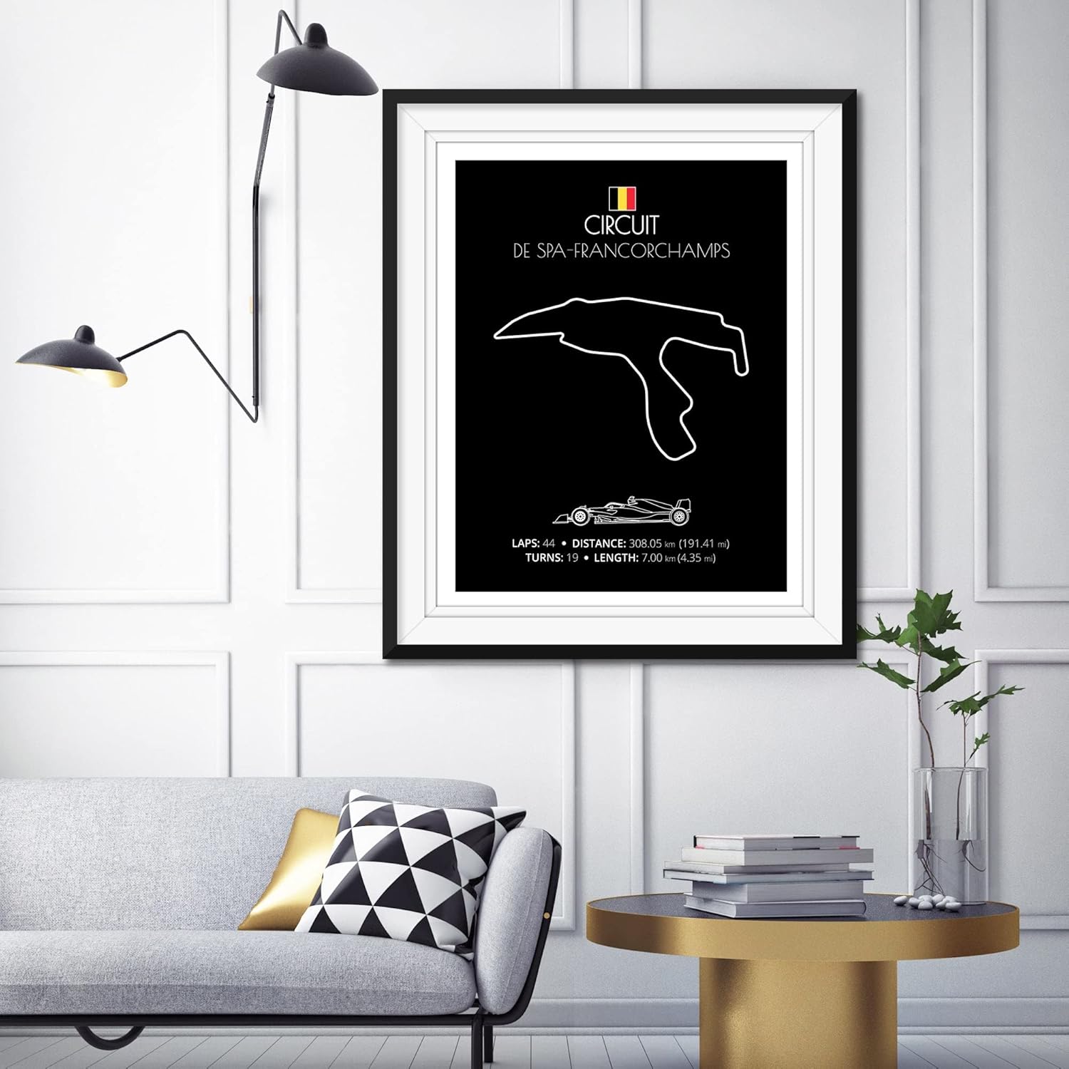 Circuit de Spa Francorchamps Race Track Poster intended for Formula Racing Fans Print Wall Art Decor Handmade – 8×10″ Satin Print (Unframed)-Perfect