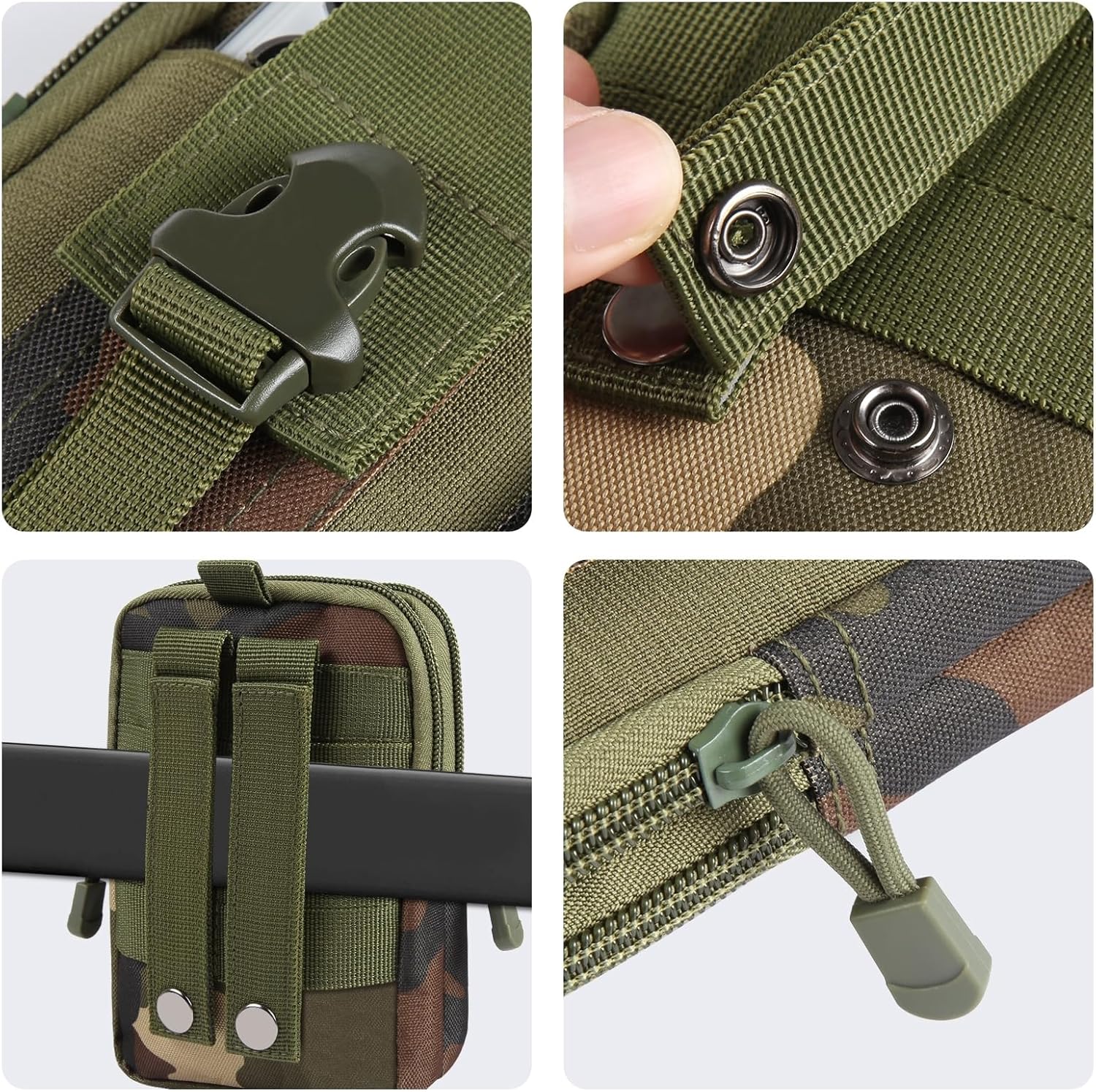 Bolsa táctica para la cintura, utilidad EDC Molle, bolsa para teléfono, bolsa de transporte para teléfono inteligente, herramientas