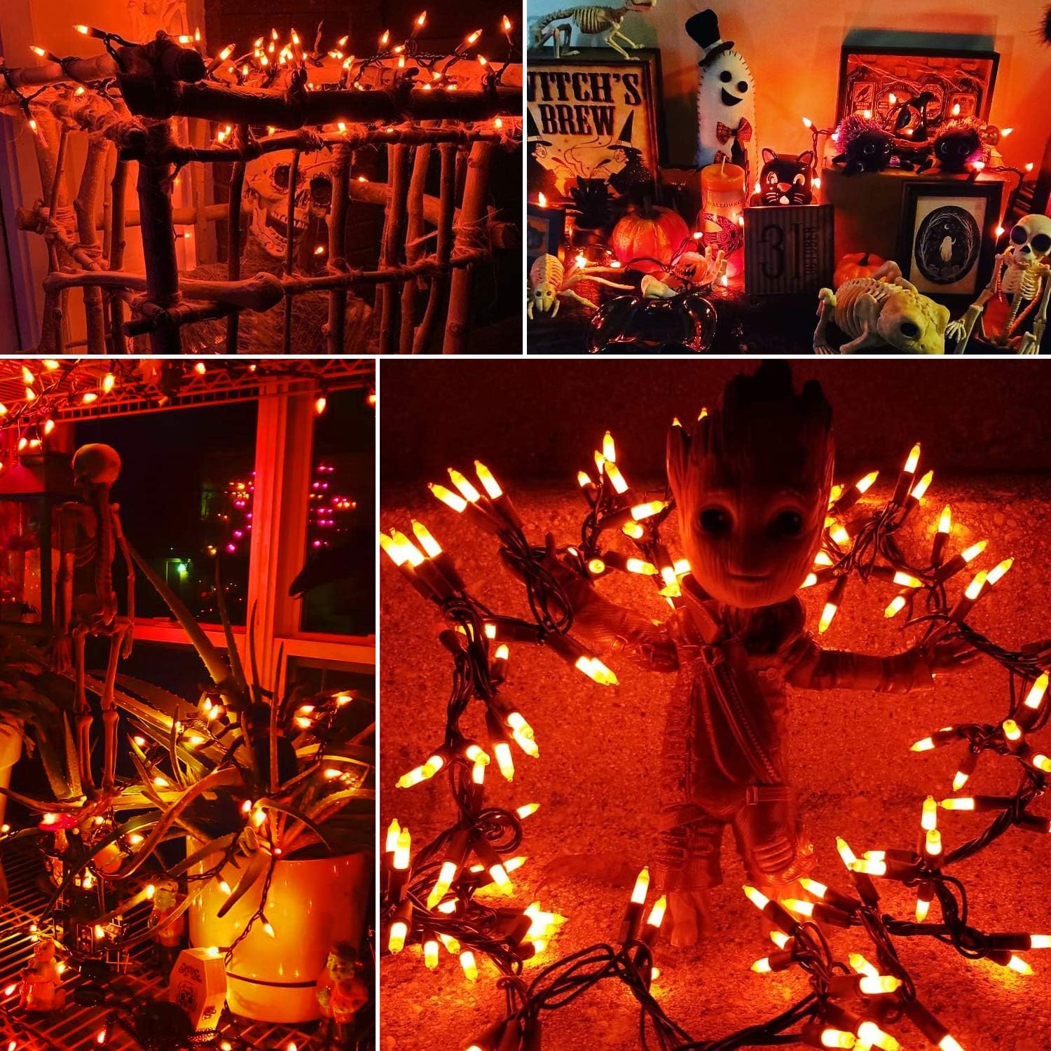 BRIZLED – 100 unidades de luces de cadena para Halloween