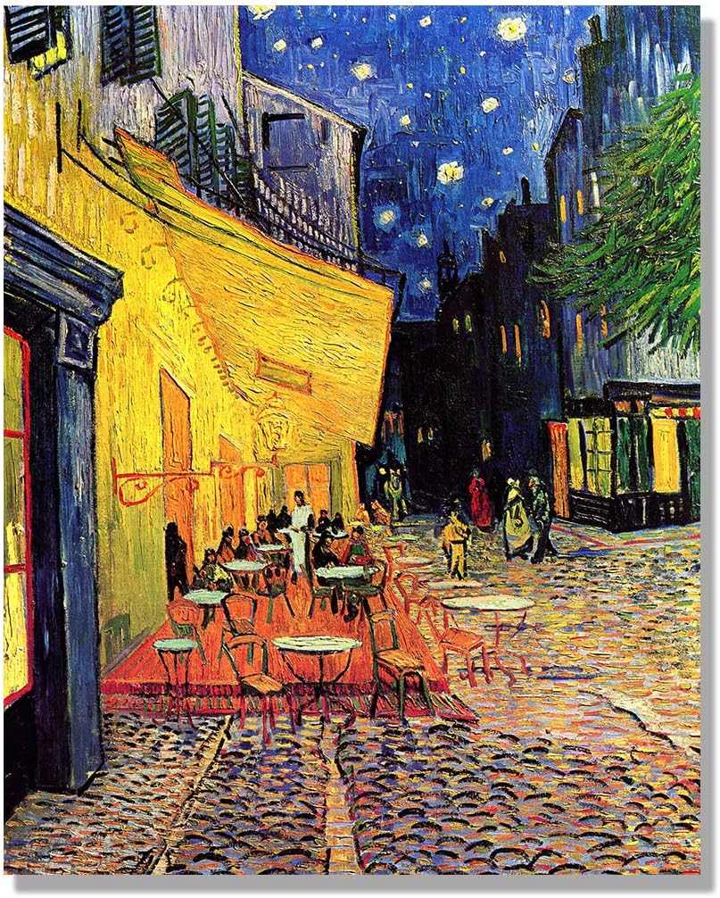 Eliteart- The Cafe Terrace on The Place Du Forum por Vincent Van Gogh Reproducción de pintura al óleo Giclée arte de pared impresiones en lienzo