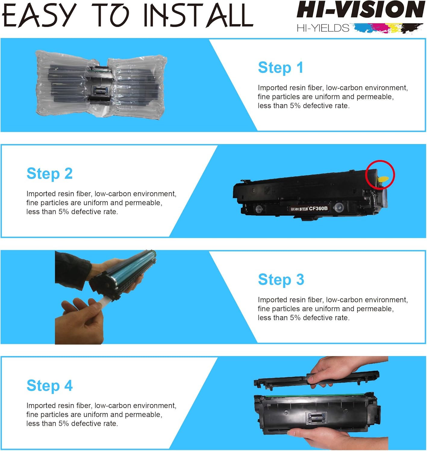 HI-VISION HI-YIELDS Paquete de 9 cartuchos de tinta compatibles LC-103XL de repuesto para impresoras Brother LC103XL 103XL, funciona con impresoras