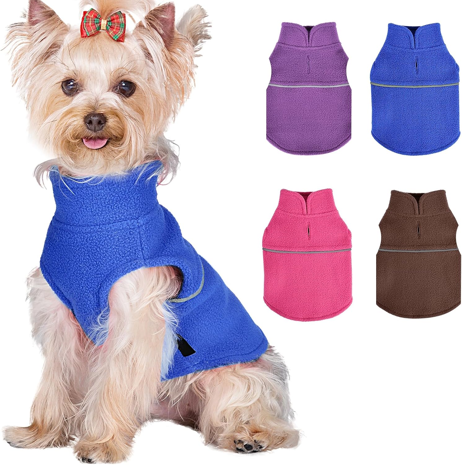 Suéteres para perros pequeños – Ropa para perros hembras – Suéter de forro polar para perros – Ropa para cachorros para perros pequeños Niño – Ropa