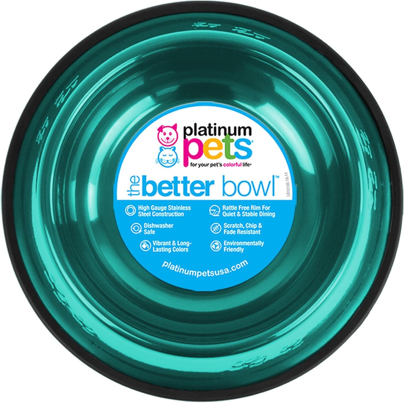 Platinum Pets – tazón de acero inoxidable para gatos y perros que no se vuelca