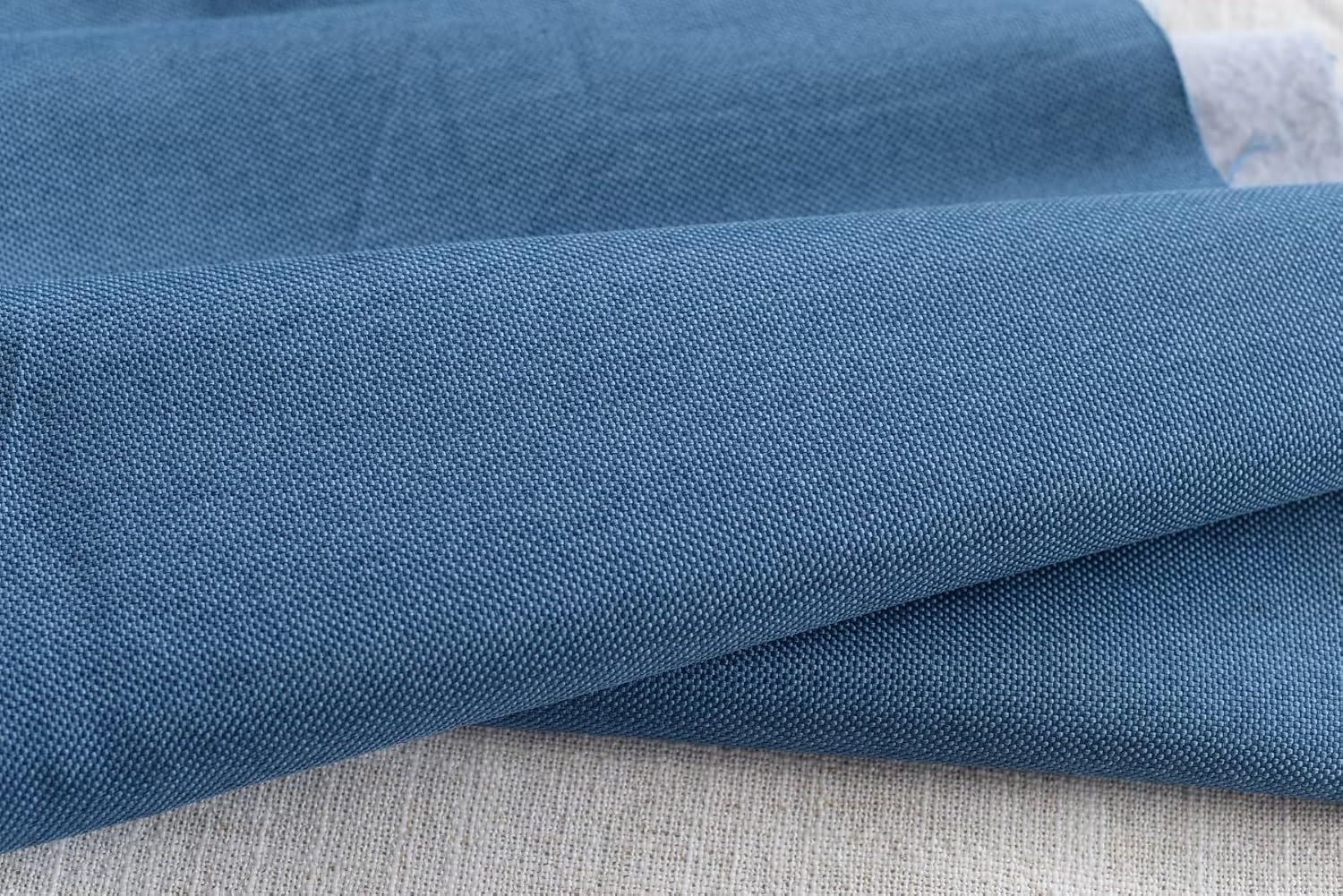 The Yard – Tela de tapicería gruesa para funda de sofá y silla retapizadora, material de tela tipo lino sintético por yarda (azul mediterráneo, 1