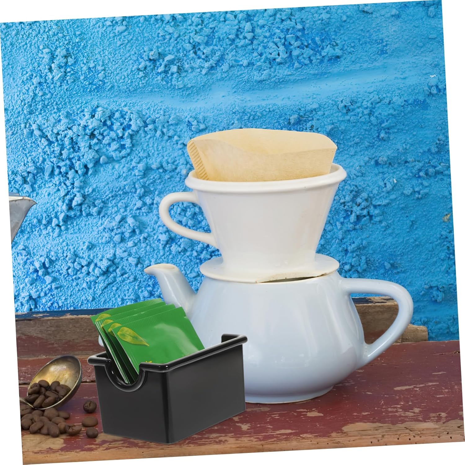 TIDTALEO Caja de almacenamiento de cápsulas de café, bolsas de té, paquetes de azúcar, soportes para bolsitas de té, contenedor de aperitivos,
