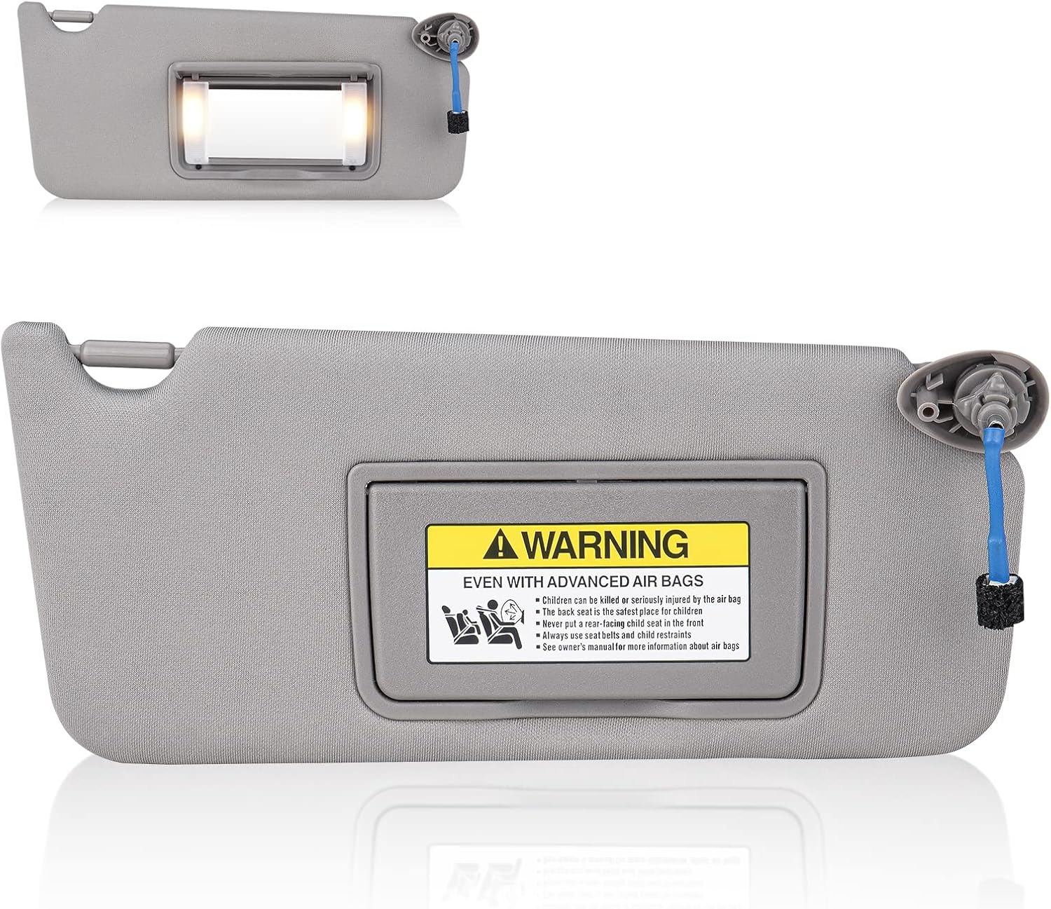 Visera solar del lado del pasajero derecho para Honda Accord 2008 2009 2010 2011 2012, sustituye a 83230TA0A91ZA, parasol lateral derecho gris con