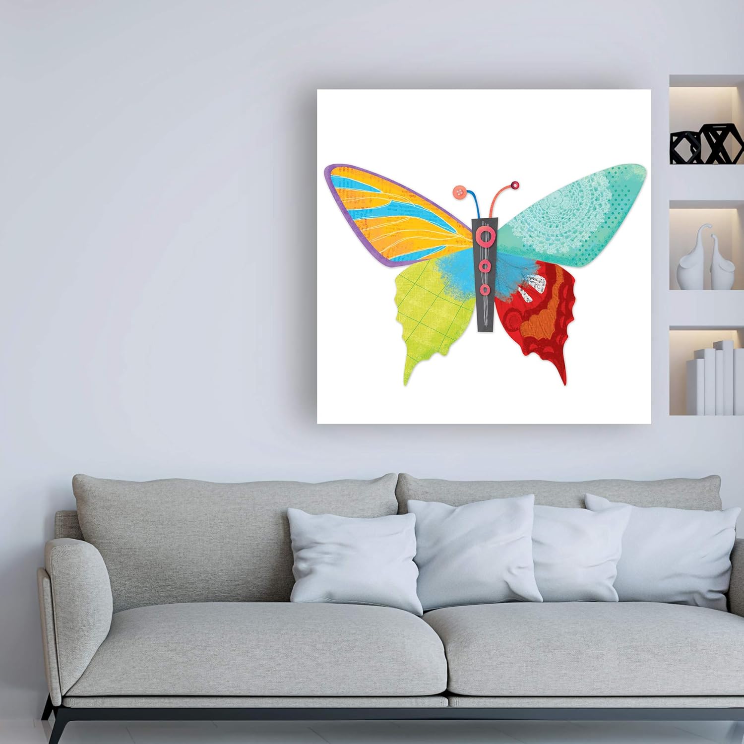Trademark Fine Art, 14×14 Alas de Gracia Mariposa icono 2 por Holli Conger