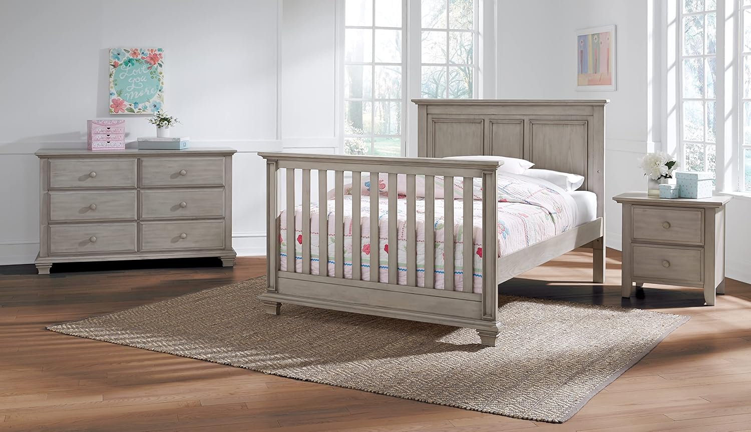 Oxford Baby Kit universal de conversión de cama matrimonial, lavado a piedra, certificado GreenGuard Gold