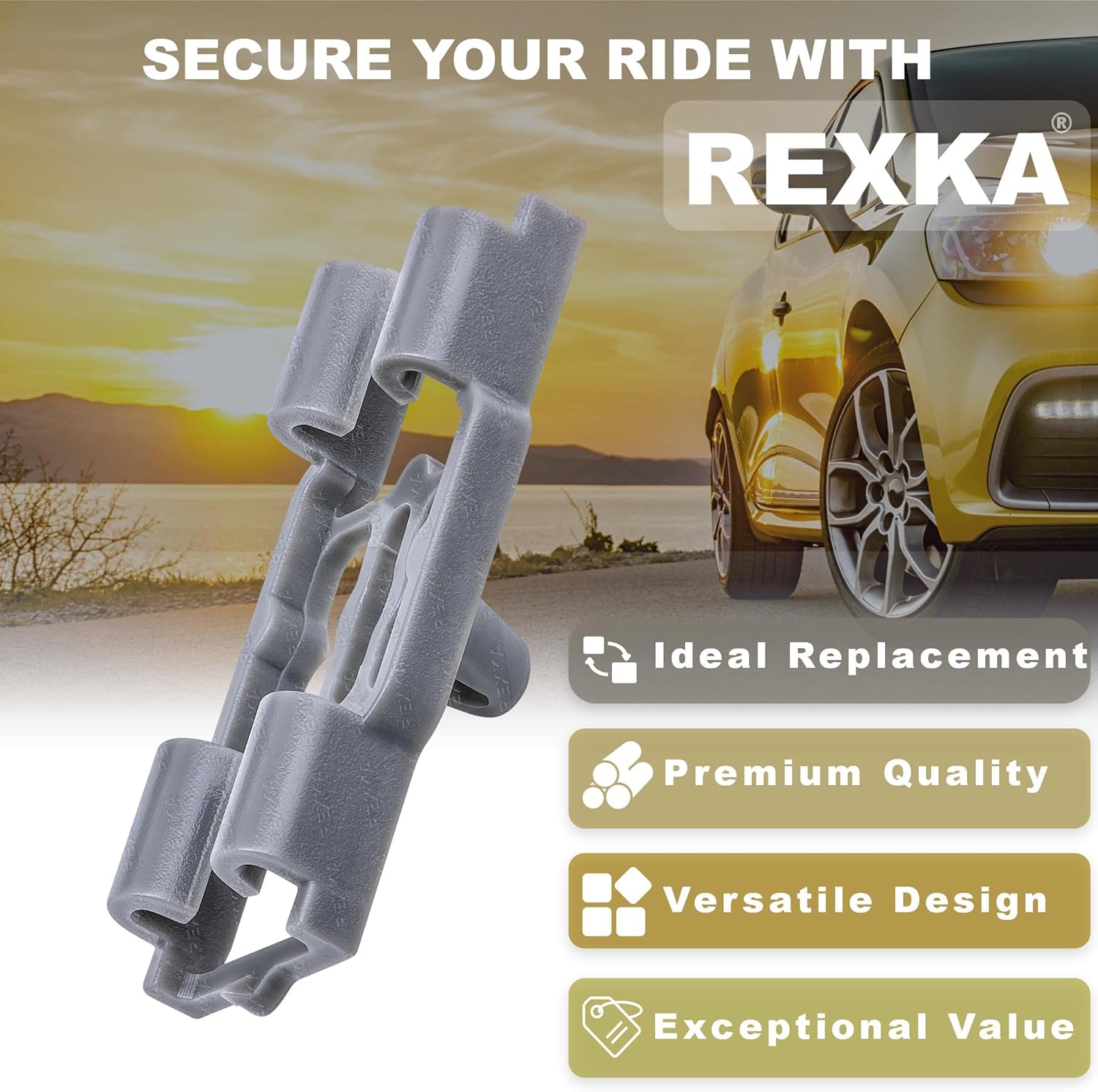 Rexka 10 clips de sello de puerta para BMW 51717006757 E53 E70 E65 E66 E67 7 Series X5