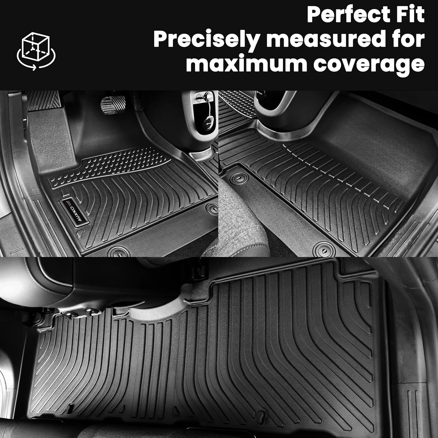 Auxko Alfombrillas para todo tipo de clima, alfombrilla de carga superior para Honda CR-V 2023 2024 (incluye híbrido), forros de goma de elastómero