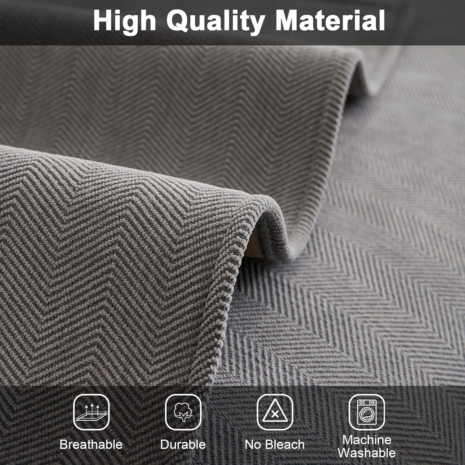 Taiyang Fundas para sofá, fundas de sofá modular, funda de asiento para sofá de 3 cojines, funda de sofá de felpilla en espiga suave al tacto,