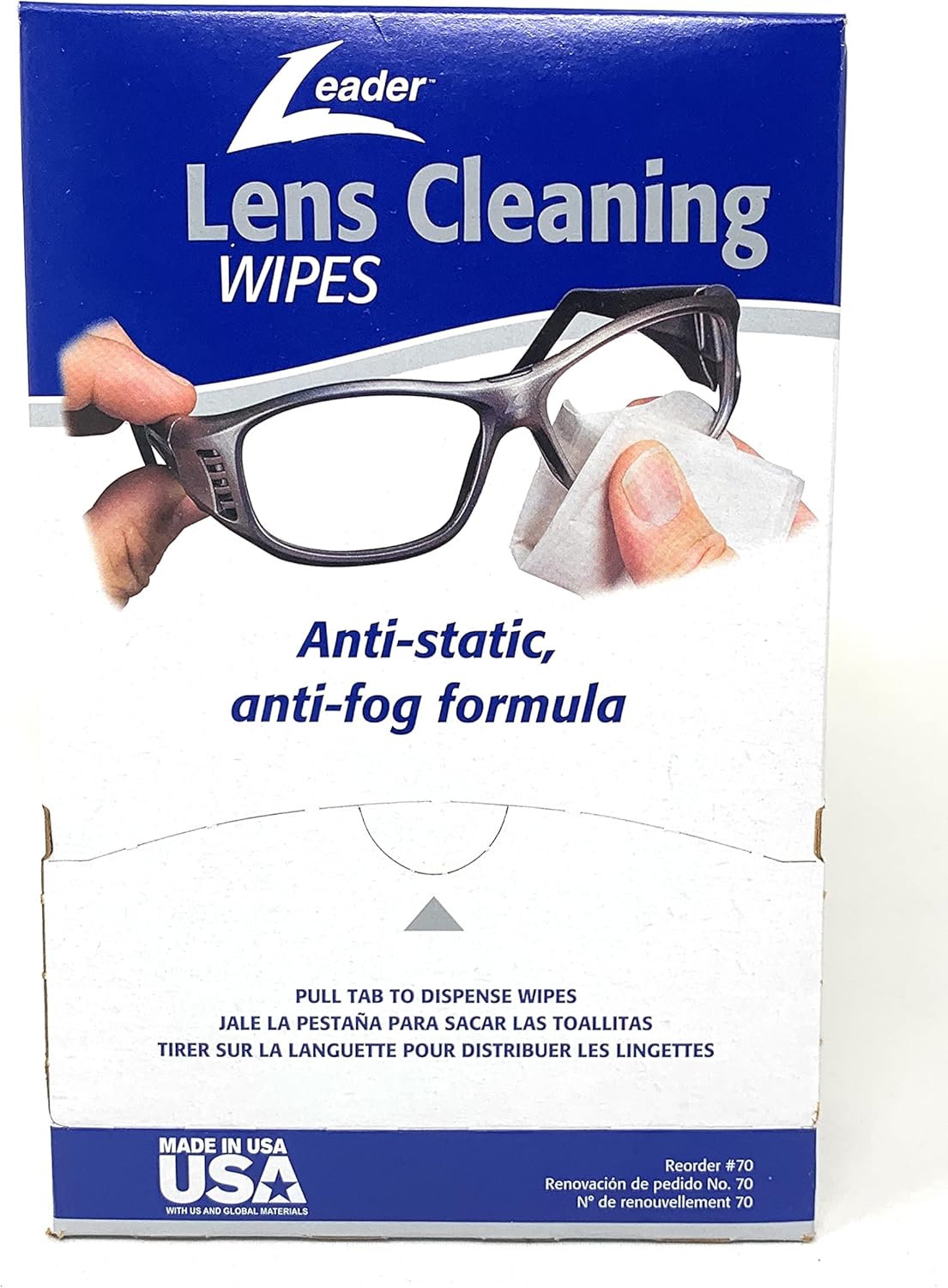 Leader Dispensador de toallas de limpieza de lentes (paquete de 100)
