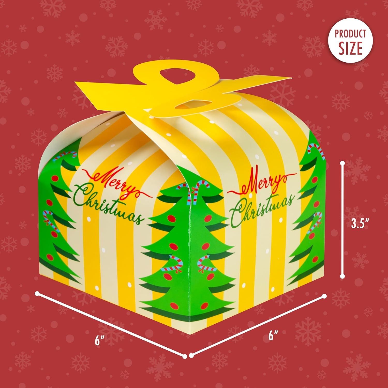 easykart labels 24 cajas de regalo de Navidad con lazo, cajas de Navidad 3D, cajas de regalo de cartón de Papá Noel para niños, suministros de