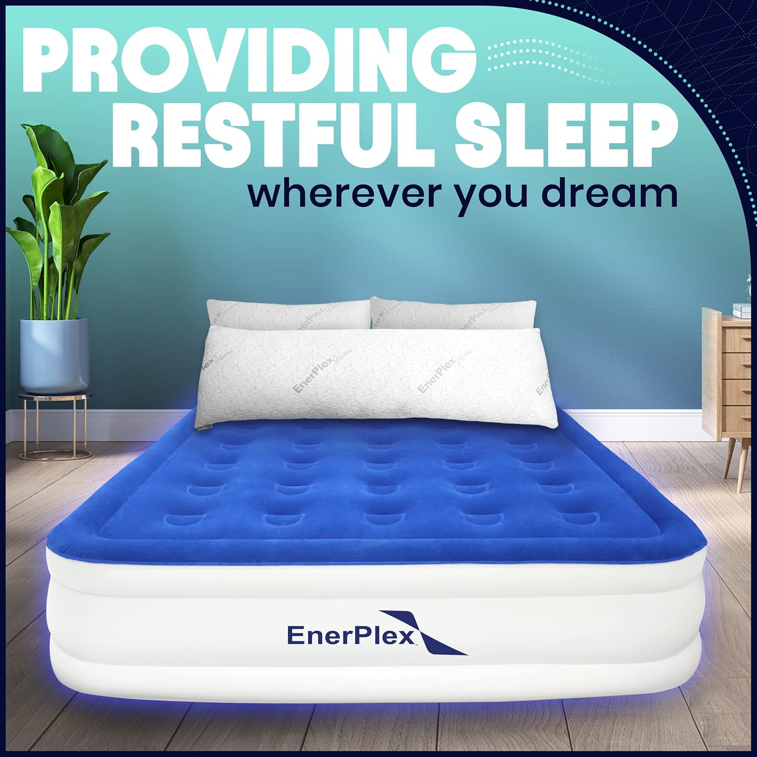 EnerPlex Almohadas de espuma viscoelástica  Paquete de 1 almohada ajustable con certificación CertiPUR-US tamaño King para dormir con espuma extra y