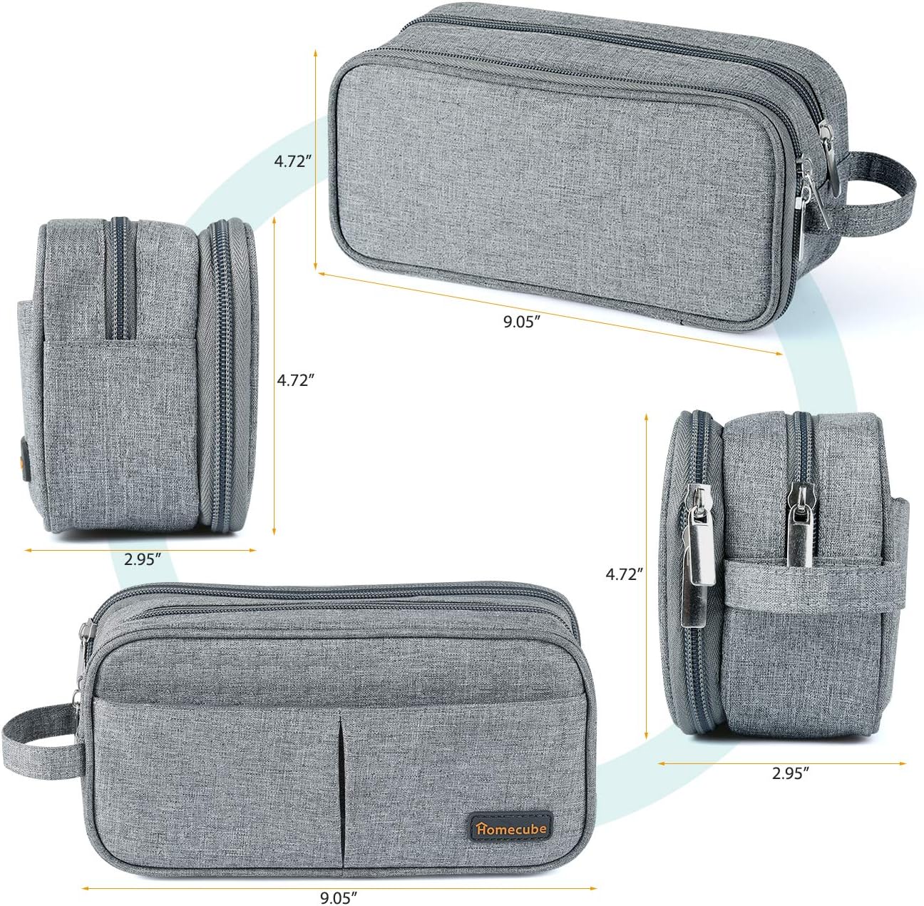 Homecube Bolsa de almacenamiento de tela Oxford, soporte para bolígrafos, bolsa de maquillaje, organizador de papelería, bolsa para lápices con
