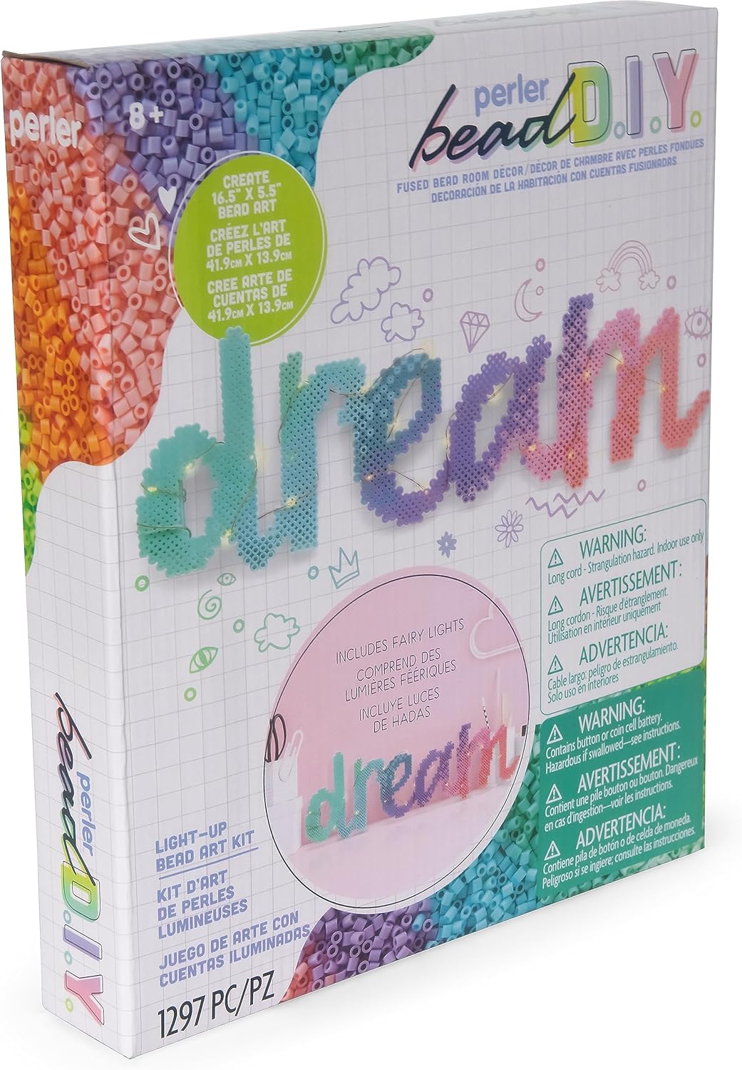 Perler DIY Dream – Kit de manualidades de cuentas fundidas, multicolor 1297 piezas