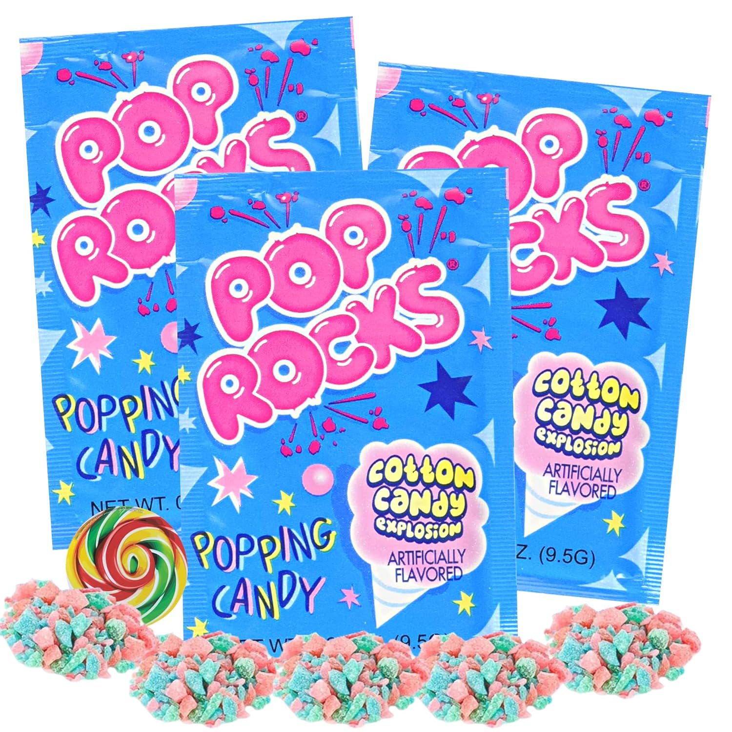 Pop Rocks – Caramelos Fizzing, azúcares de algodón con sabor a azúcar, aperitivos dulces vintage, recuerdos de fiesta o golosinas nocturnas de