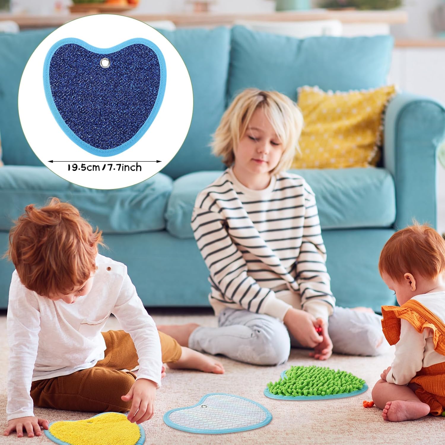 Juego de 8 mini alfombrillas sensoriales con textura surtida, tapetes sensoriales para textura, azulejos sensoriales educativos táctiles sensoriales