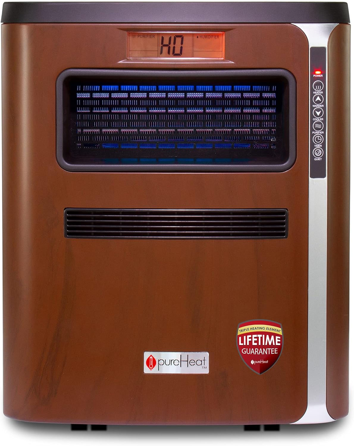 GreenTech Environmental PureHeat – Calentador 3 en 1, humidificador y purificador de aire, calentador personal, humidificador de aire y purificador,