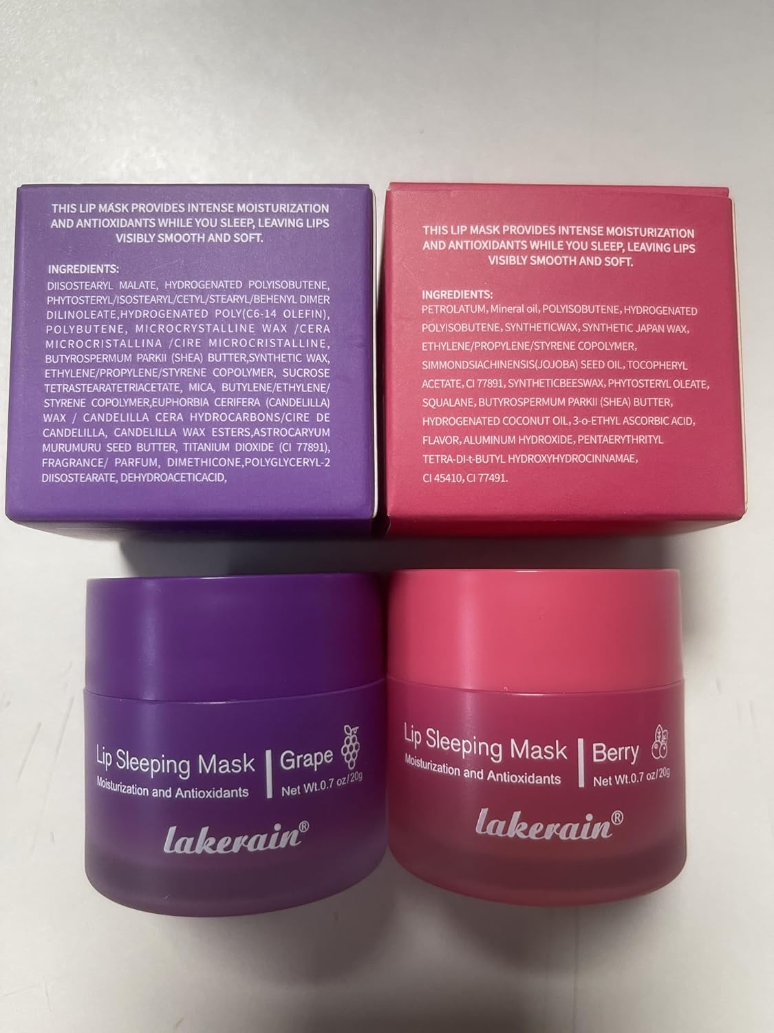 ZIZUCLE Juego de 2 máscaras de labios coreanas para dormir, productos para el cuidado de los labios durante la noche con varita durante 24 horas