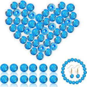 TXIN 40 cuentas de vidrio luminosas que brillan en la oscuridad, cuentas redondas de 0.47 pulgadas (0.472 in), cuentas espaciadoras sueltas para TXIN 40 cuentas de vidrio luminosas que brillan en la oscuridad, cuentas redondas de 0.47 pulgadas (0.472 in), cuentas espaciadoras sueltas para