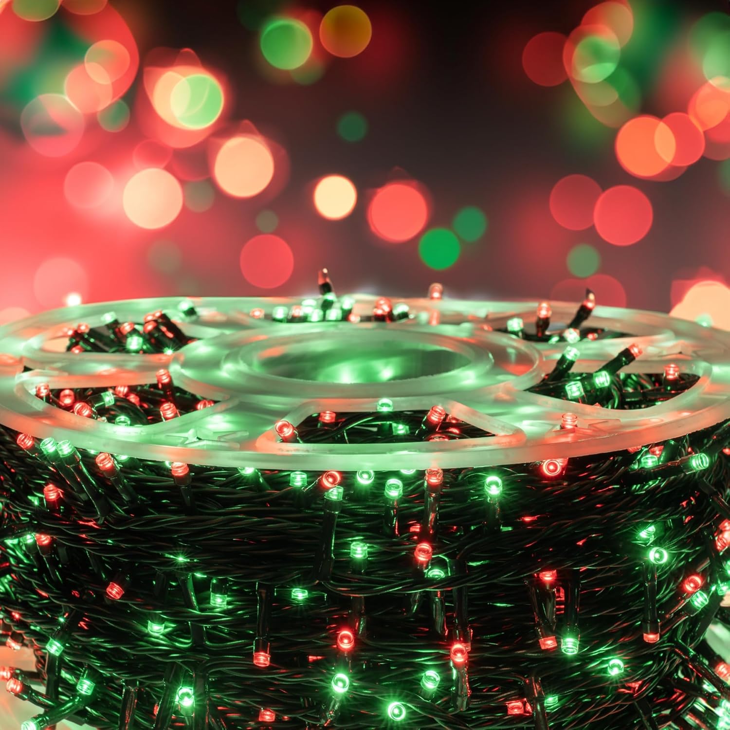 Dazzle Bright Guirnalda de luces de Navidad para exteriores, 1000 LED de 328 pies, enchufable, con control remoto, 8 modos y temporizador,