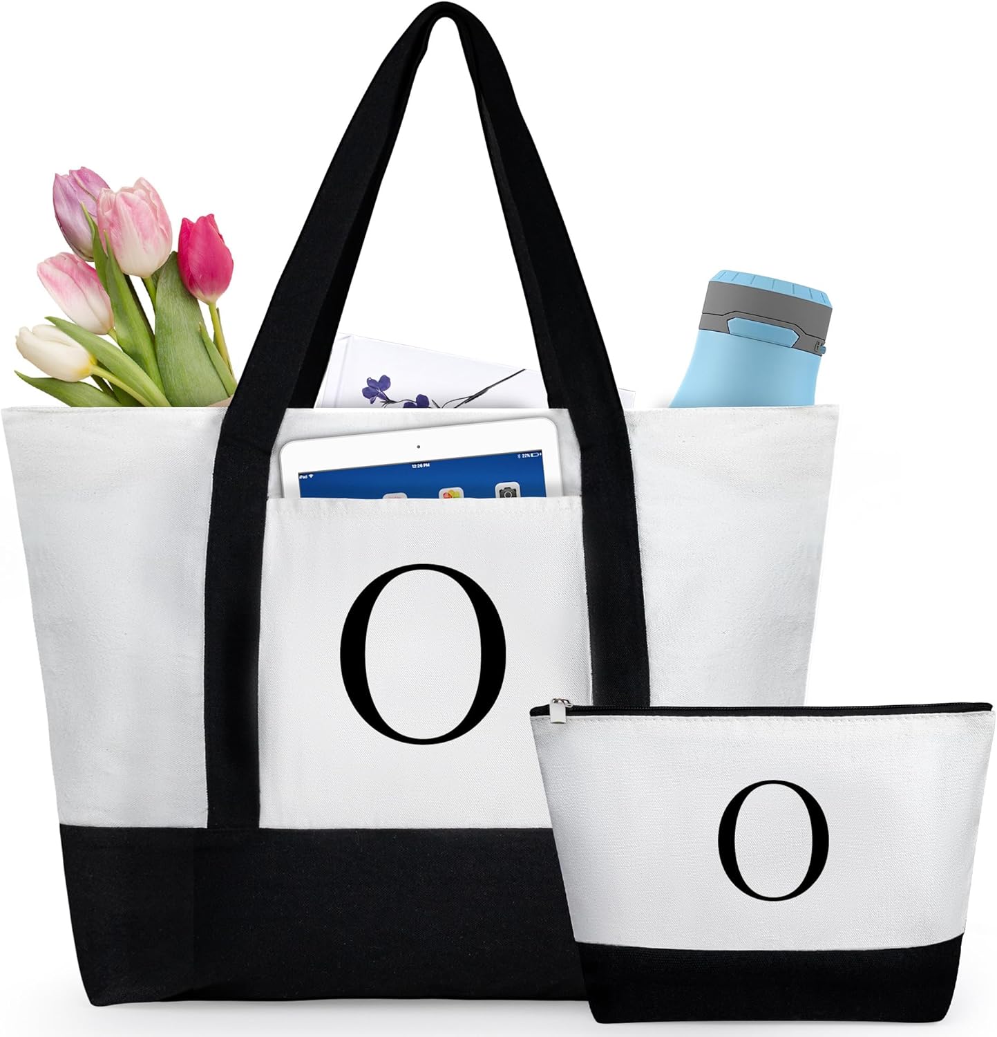 Bolsas de mano con monograma para mujer, regalos de cumpleaños 21, bolsas personalizadas y bolsa de maquillaje, regalos para su profesora, regalos