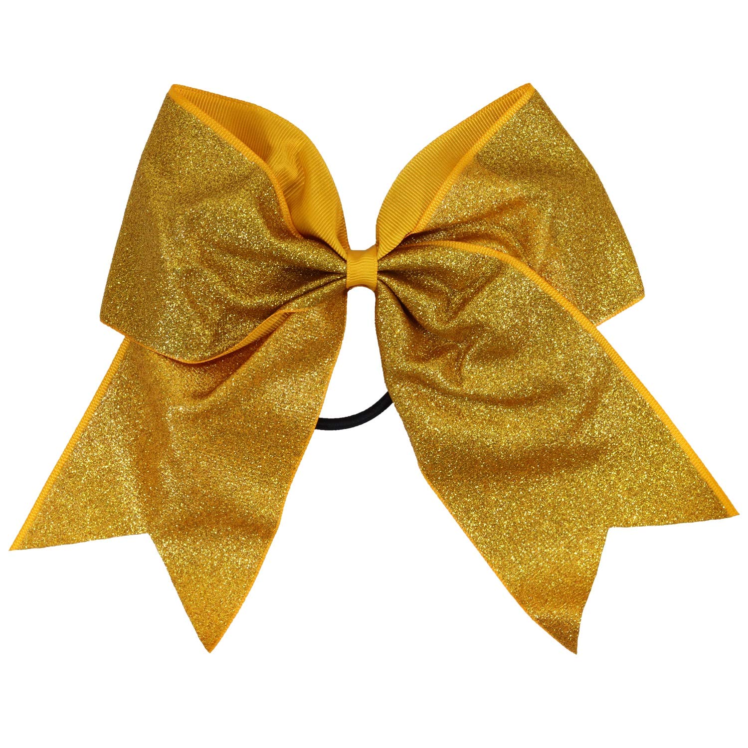 Kenz Laurenz – Lazos de animadora con purpurina, regalos de sóftbol para niñas y mujeres, lazo de equipo con soporte para cola de caballo, completa