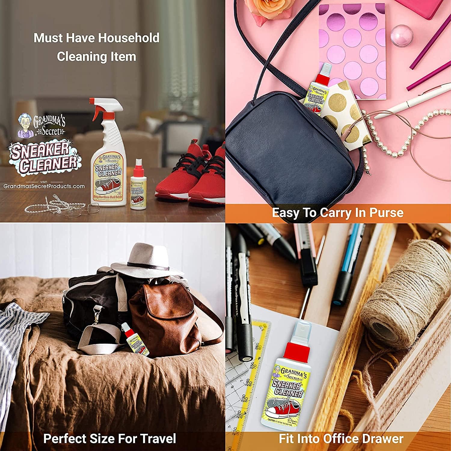Grandma’s Secret – Paquete de 2 aerosoles limpiadores de tenis, de 16 onzas líquidas