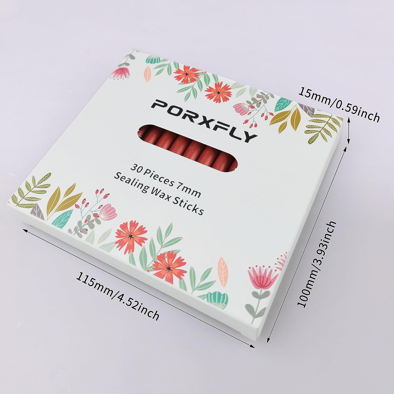 30 barras de cera de sellado de 0.27 pulgadas para pistola de pegamento, mini barras de sellado de cera PORXFLY ideales para tarjetas, sobres,