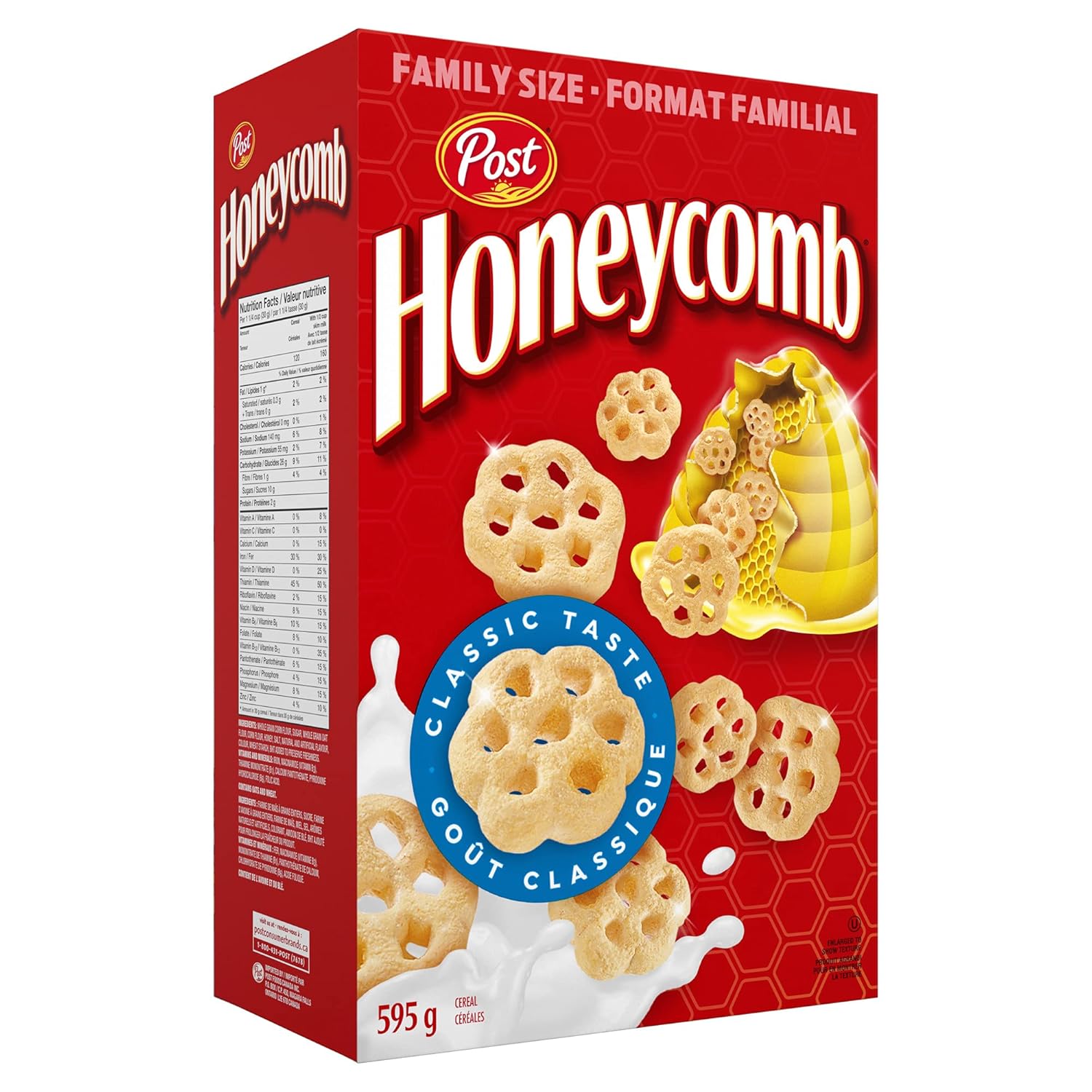 Post Tamaño familiar de cereales de panal, 20.99 oz21 onzas, caja importado de Canadá