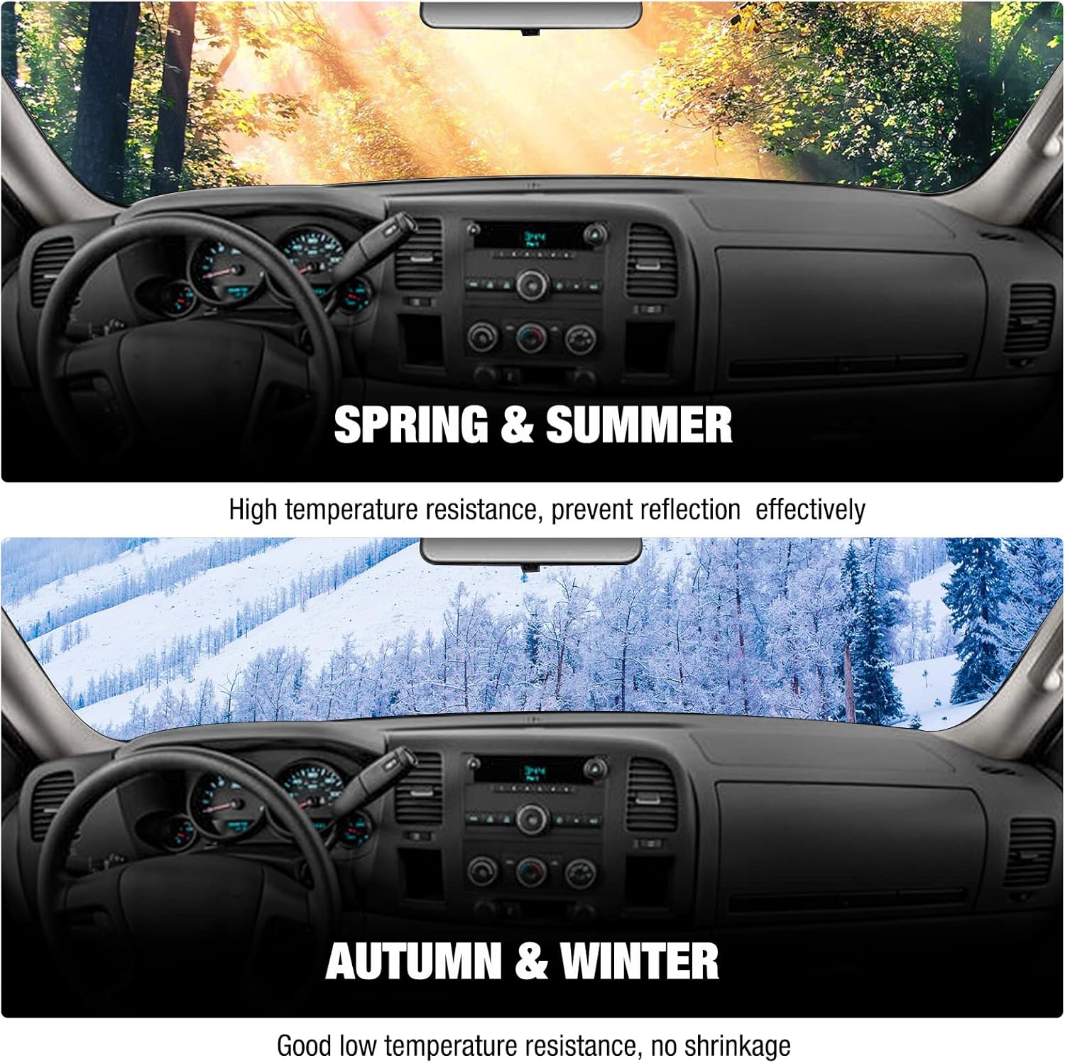 Tapete para cubierta de salpicadero compatible con F150 2015-2018 (con altavoz central)