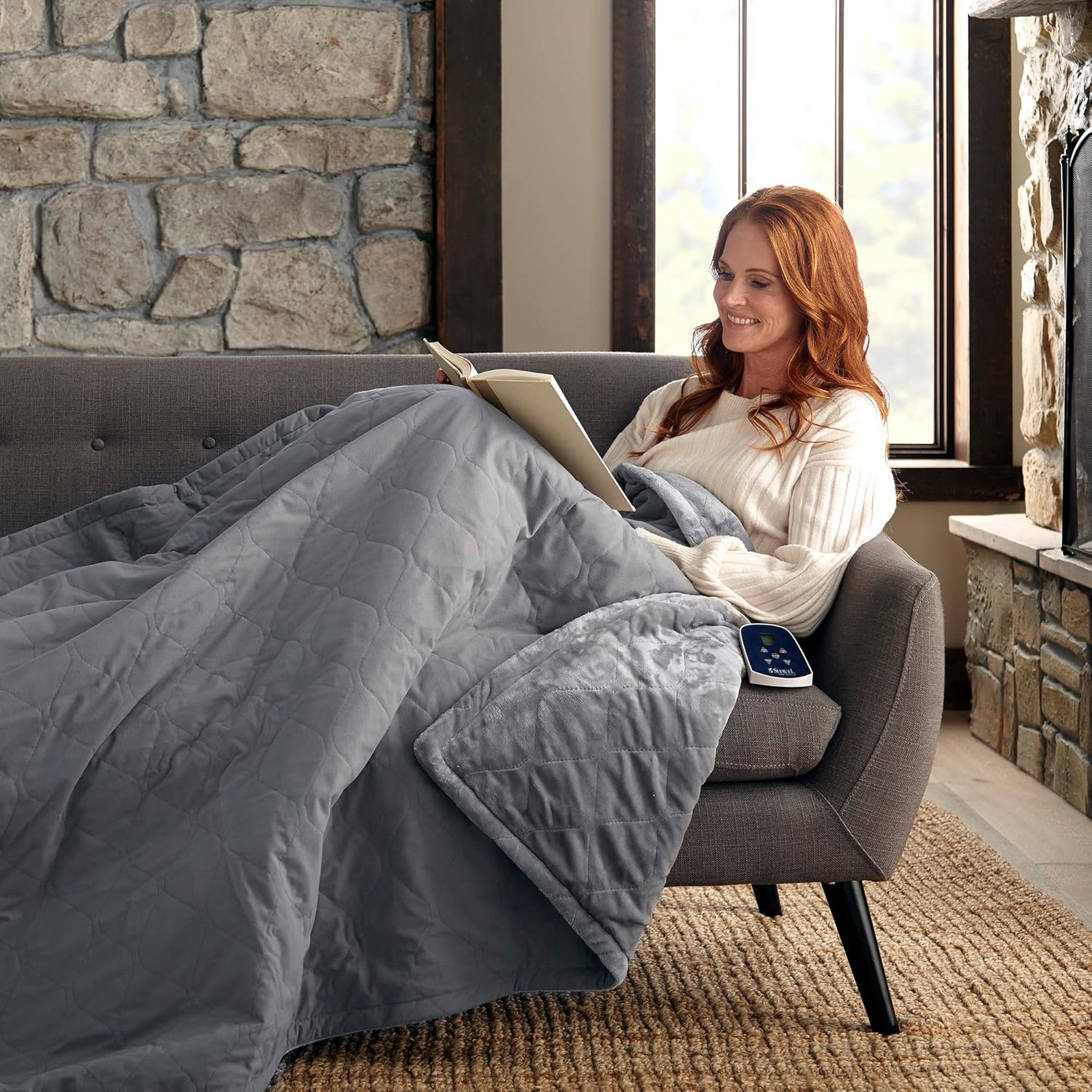 Thermee Micro Flannel Manta térmica de gran tamaño, tamaño individual, manta eléctrica de microfranela a ultra terciopelo con 10 niveles de calor,