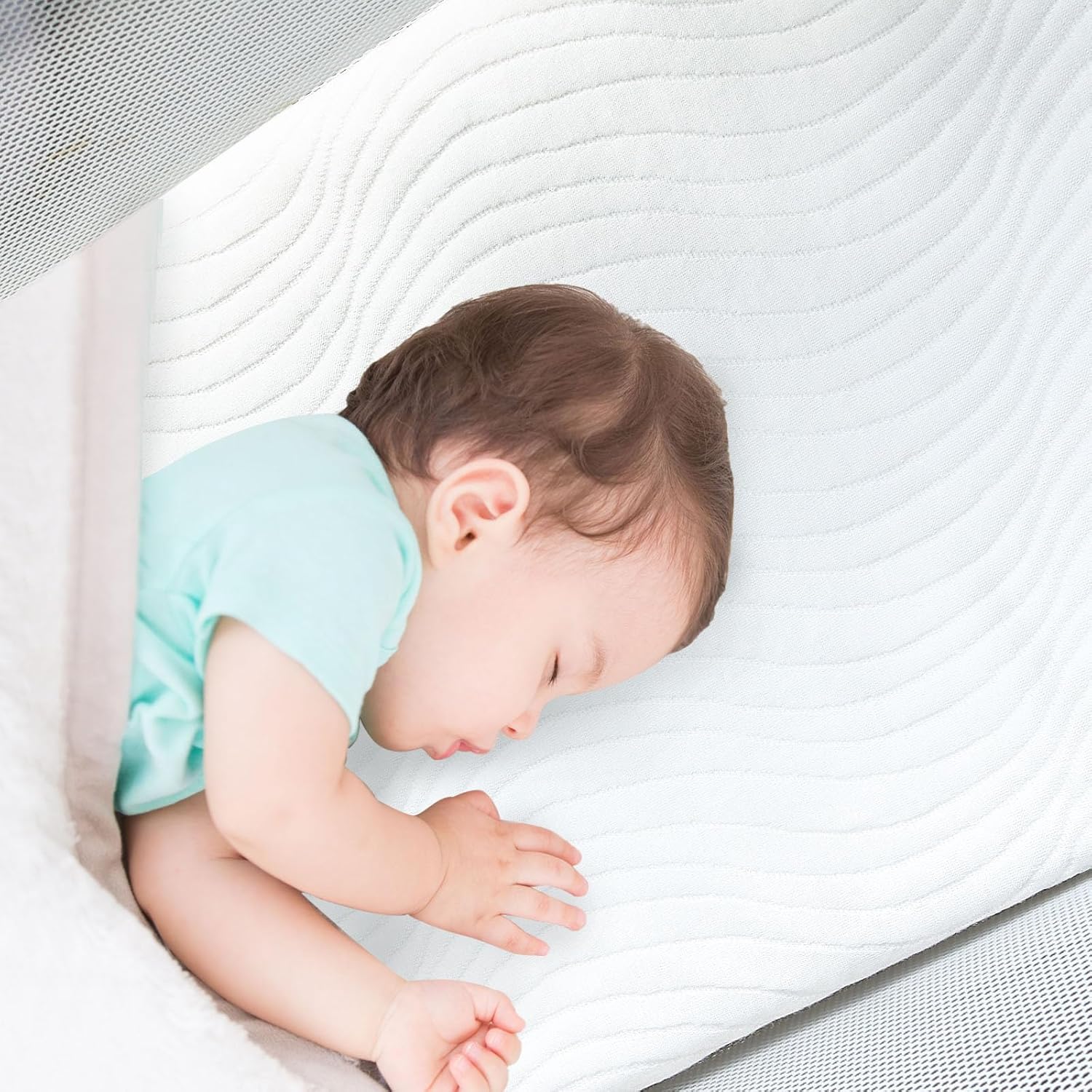 Cubrecolchón para cuna de bebé, compatible con Dream On Me Lullaby Cradle Glider & Dream On Me LunaHaven Cradle, almohadilla de repuesto impermeable