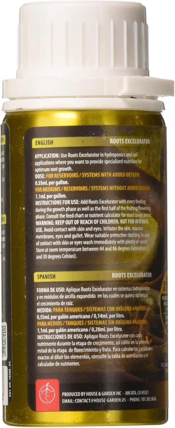 House & Garden HGC749608 Roots Excelurator Gold Solución de clonación hidropónica, 3.4 fl oz