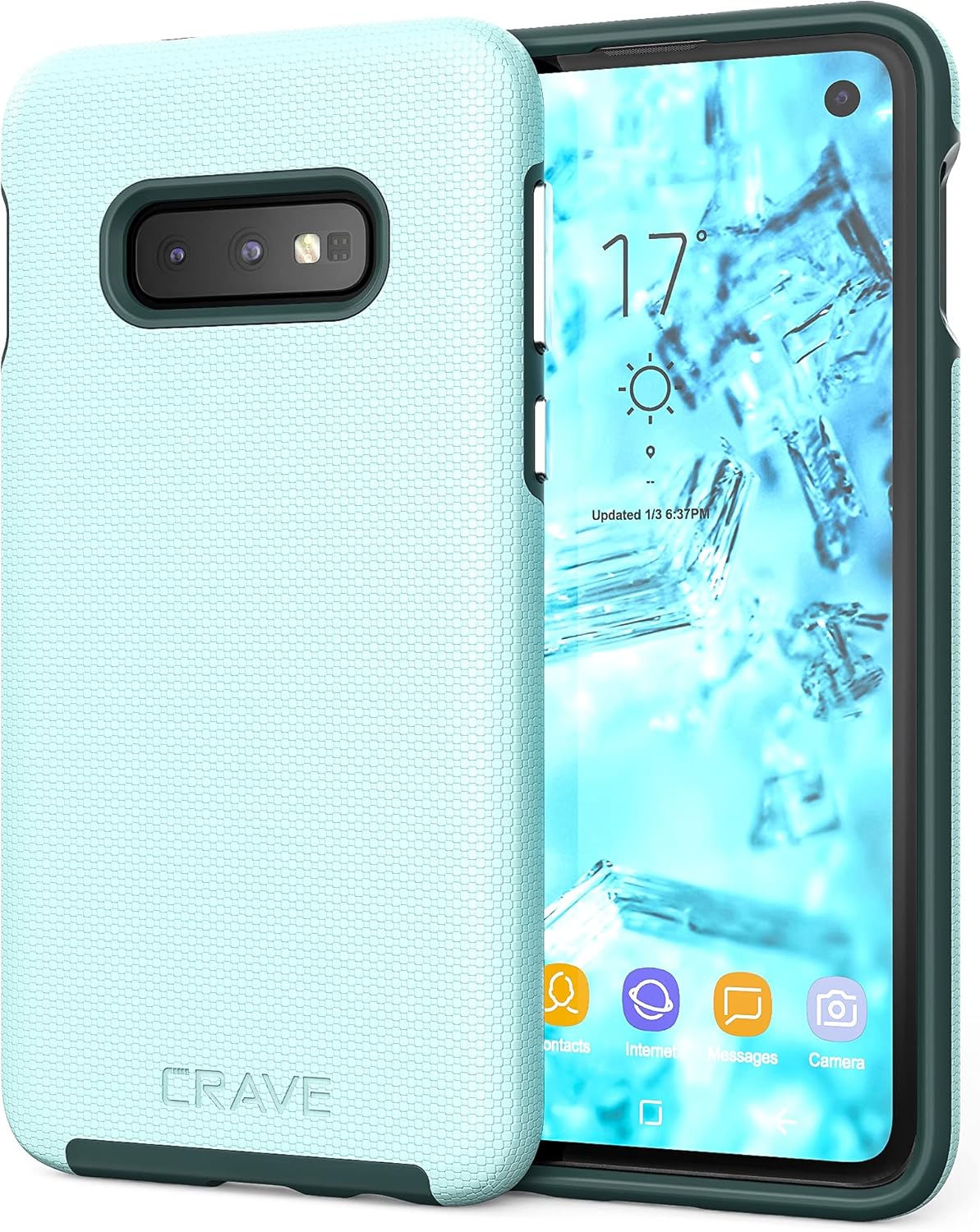 Crave Doble Guardia Para Samsung Galaxy S10e Caso, Funda De Doble Capa De Protección A Prueba De Golpes Para Samsung Galaxy S10e – Aqua