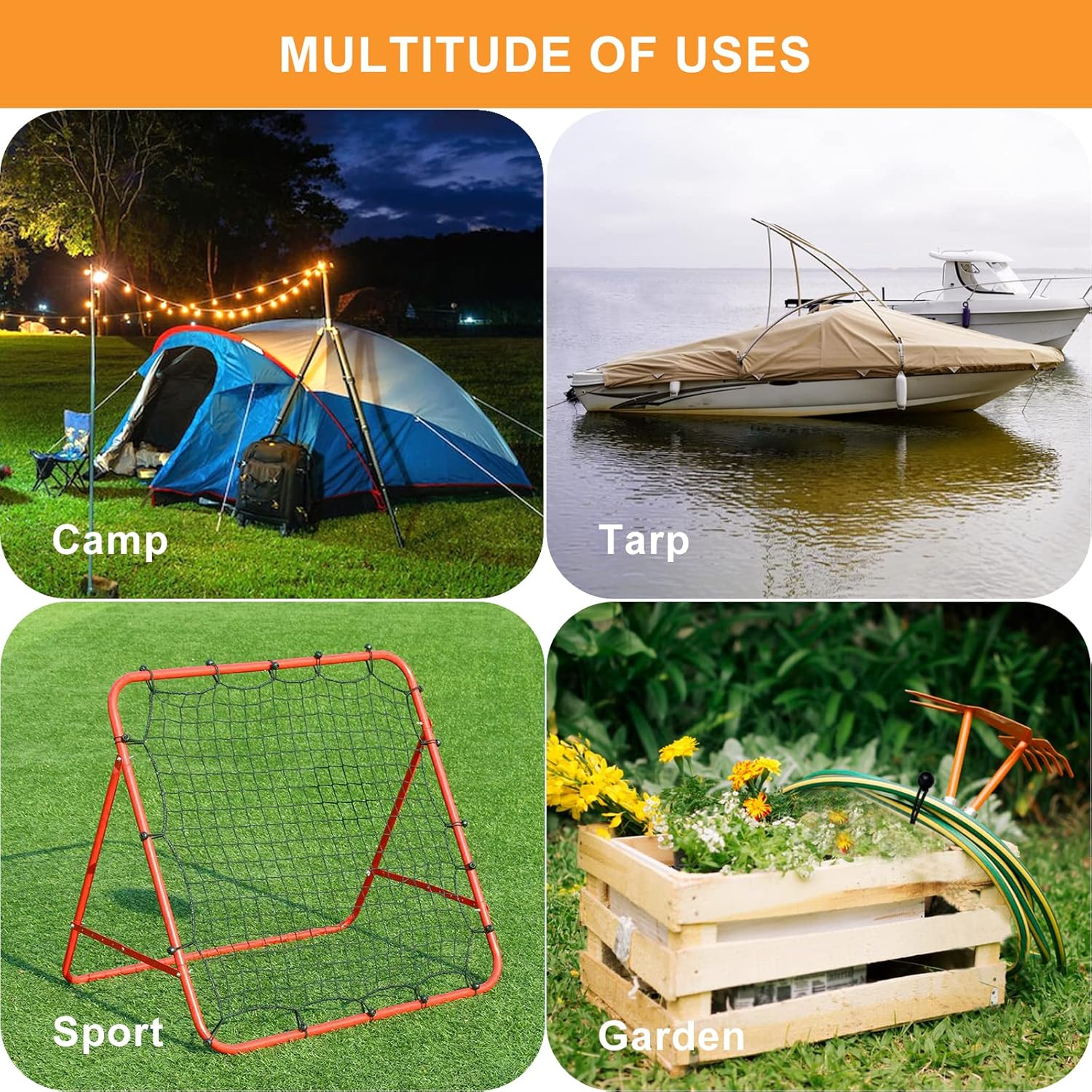Ball Bungee Cords, Bungee Balls, Tarp Bungee with Balls, Bungee Cords Heavy Duty Outdoor and Indoor, Bungee Ball Cords for Tarp, Canopy, Tent,
