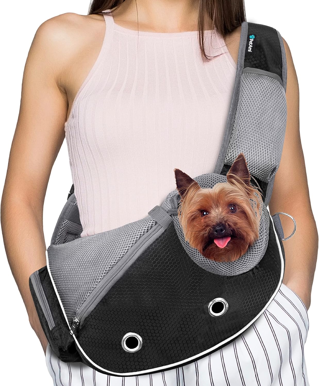 PetAmi Transportador para perros pequeños, bolso transportador para cachorros, bolsas para perros para viajes, bolsa de transporte para gatos