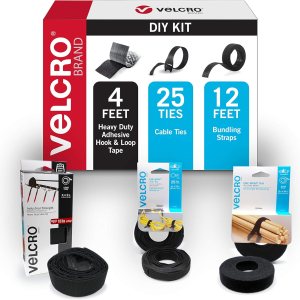 VELCRO Brand Kit de bricolaje para el hogar, mediano, organiza cocinas, garaje o cobertizo, no requiere tornillos ni herramientas para clavos, color VELCRO Brand Kit de bricolaje para el hogar, mediano, organiza cocinas, garaje o cobertizo, no requiere tornillos ni herramientas para clavos, color