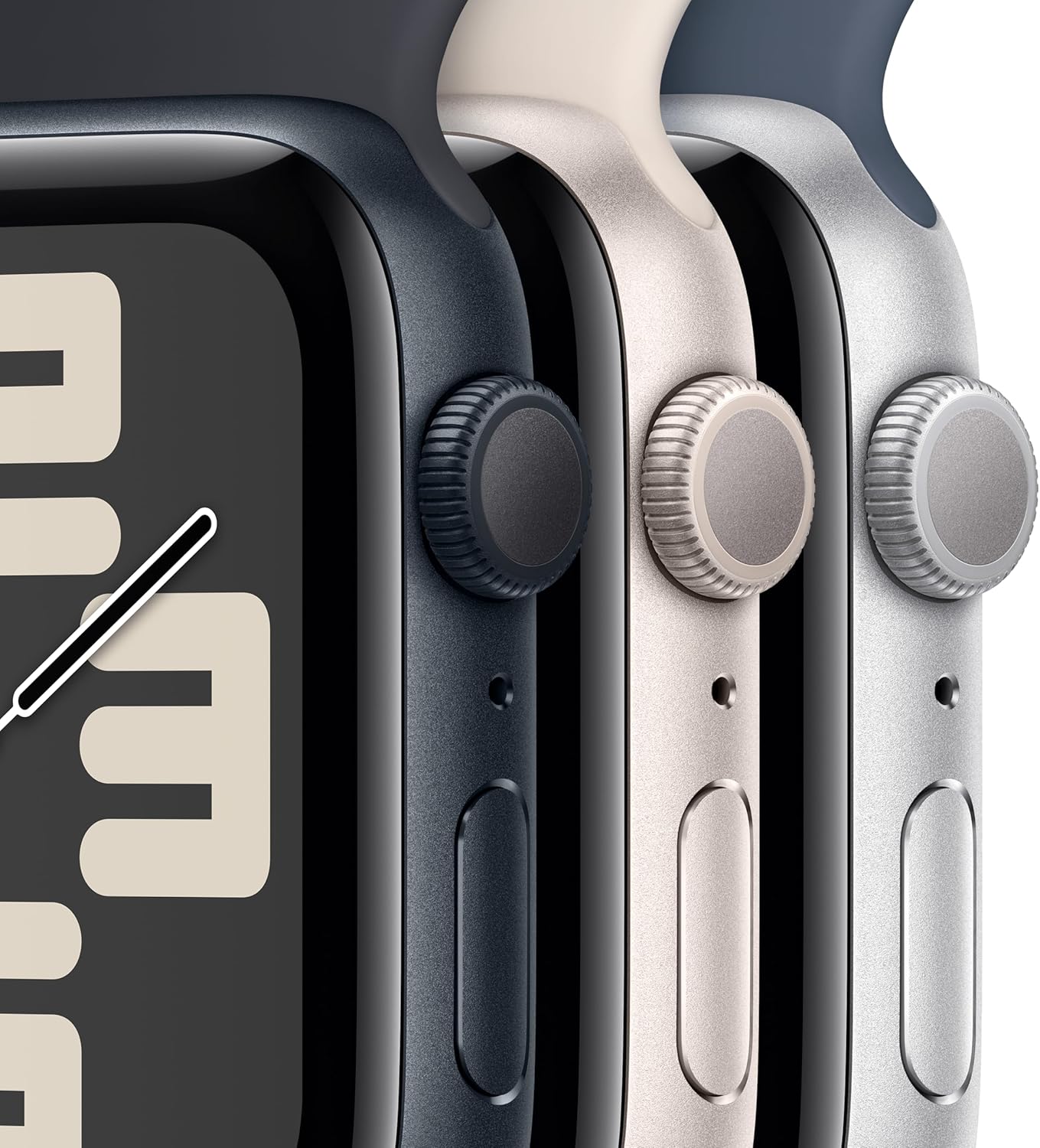 Apple Watch SE (2nd Gen) GPS 40mm – Silver Aluminum Case with Storm Blue Sport Band, ML (Renewed)