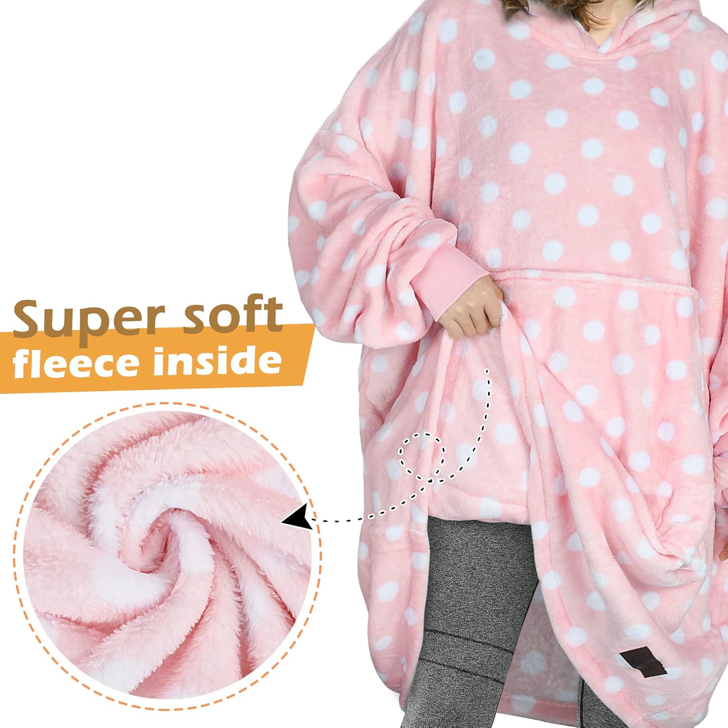 Catalonia Sudadera con capucha de gran tamaño, sudadera de forro polar con bolsillo frontal grande, para adultos, hombres y mujeres