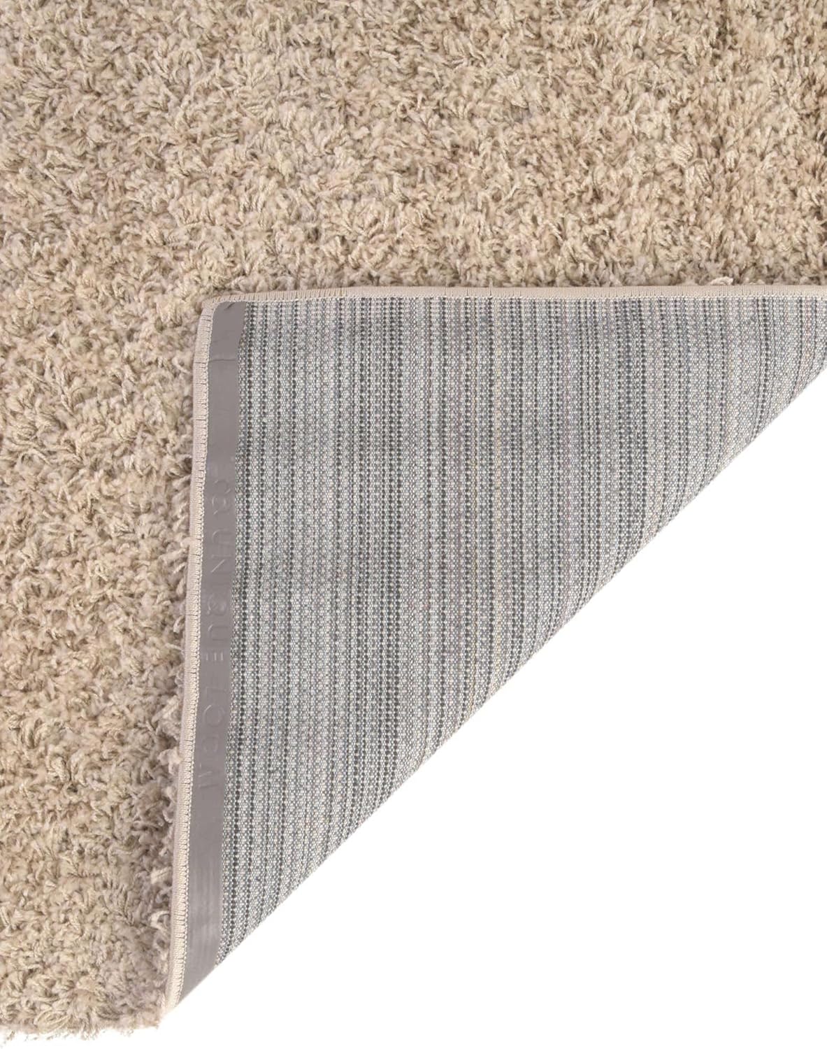 SPIRIT OF ART Solid Shag Collection – Alfombra de área (2′ 6″ x 13′ 1″ corredor, gris pardo)