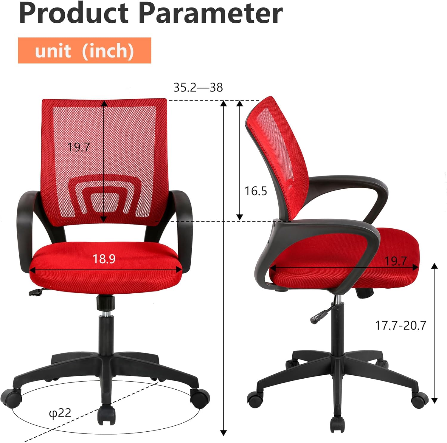 PayLessHere Silla de oficina en casa, silla de escritorio para computadora, silla ergonómica ajustable, soporte lumbar, reposabrazos ejecutiva con