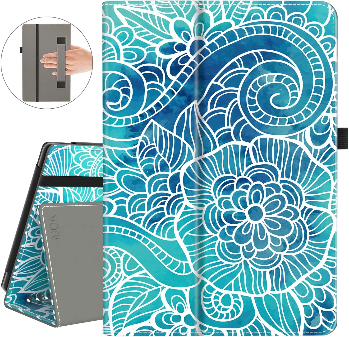 VORI Funda para tableta Tienda Fire HD 10 (11 generación 2021) y Fire HD 10 Plus, funda plegable delgada con función de encendidoapagado y correa de