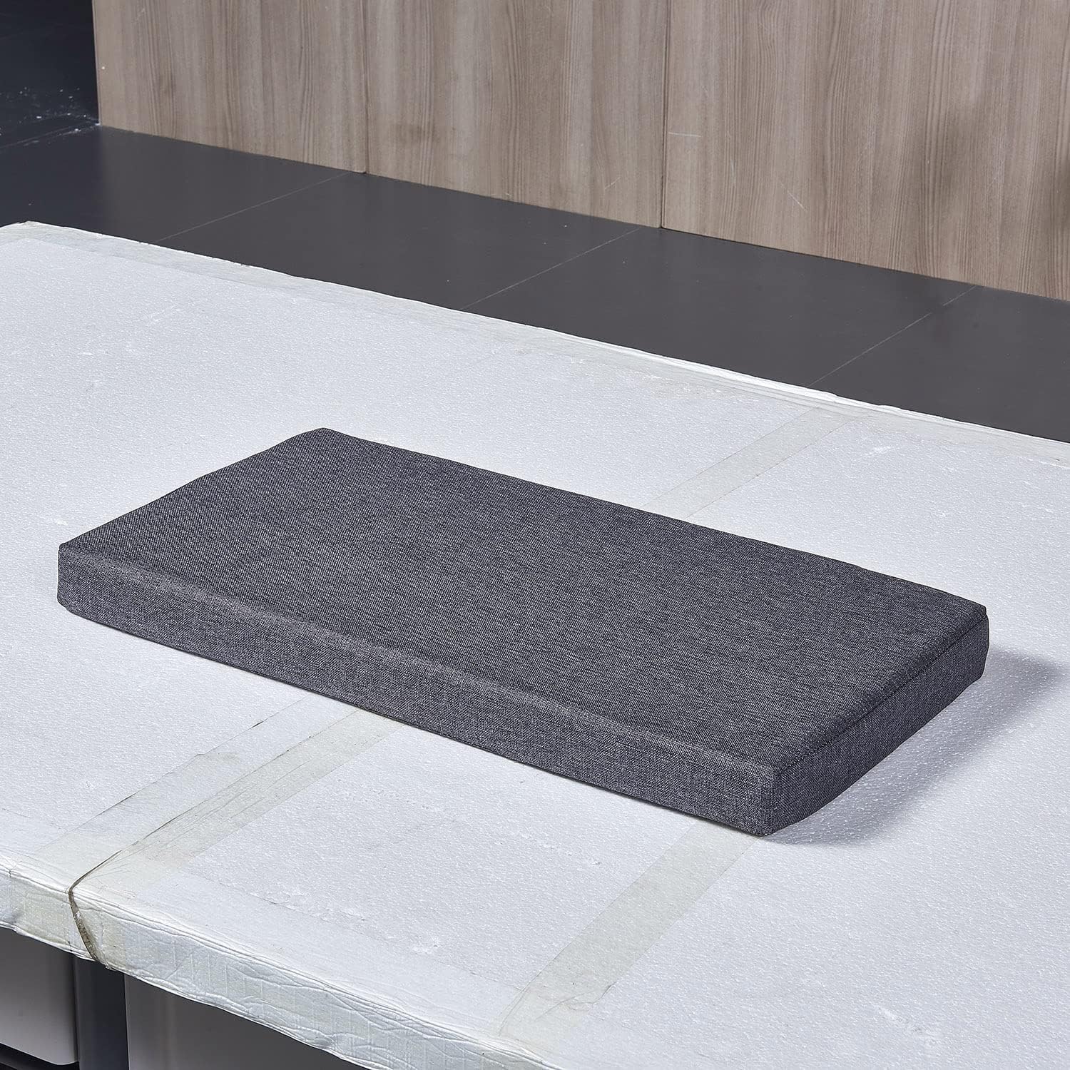 Cojín de banco de piano para almacenamiento de zapatos en interiores con lazos antideslizante para mesa de picnic para cocina, mesa de comedor