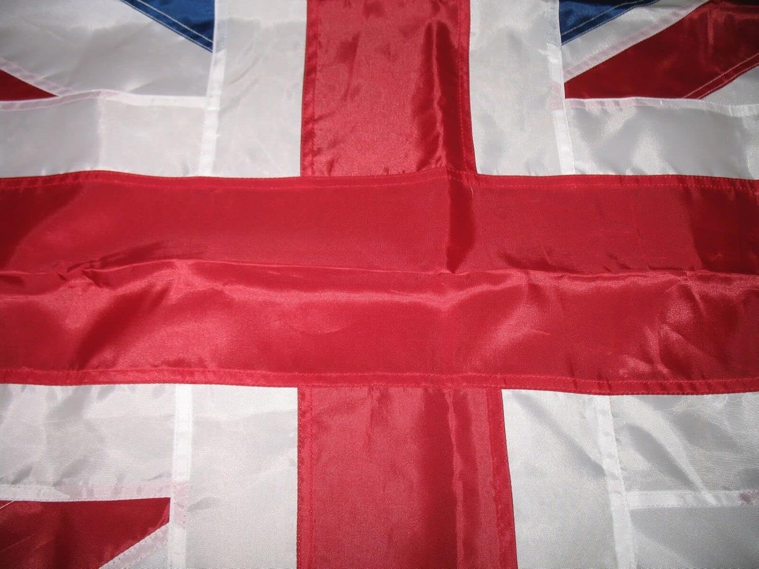 Bandera del Reino Unido de nailon bordada de 4 x 6 pulgadas, rayas cosidas británicas
