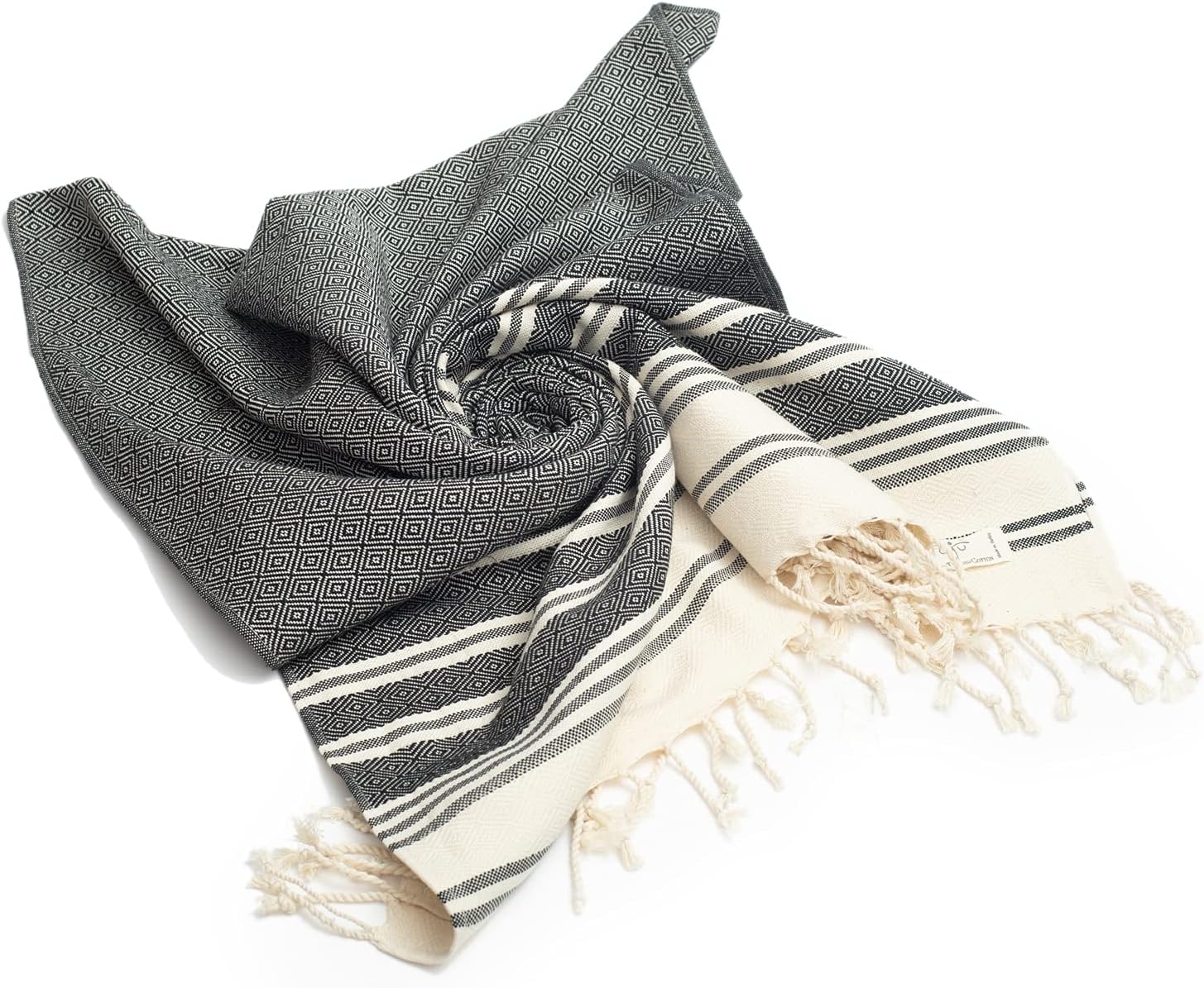 SMYRNA TURKISH COTTON – Toalla de playa turca original de la serie Mediterranean  100% algodón, prelavada, 37 x 71 pulgadas  Toalla de baño